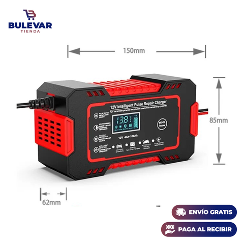 Cargador de Bateria Carro y Moto | Evita quedarte varado