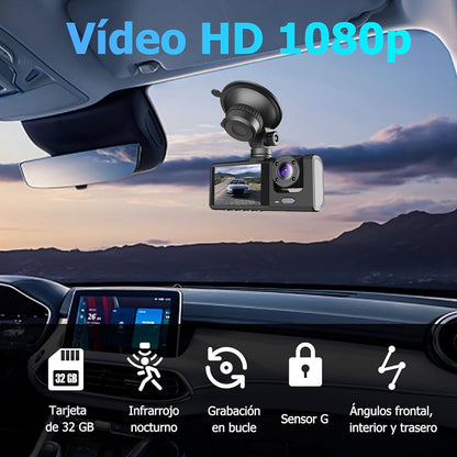 Cámara Para Carro 3 en 1 | Conduce con tranquilidad y seguridad