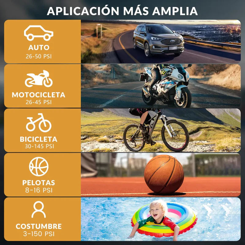 Compresor De Aire | Infla Rápido, Fácil y Sin Cables