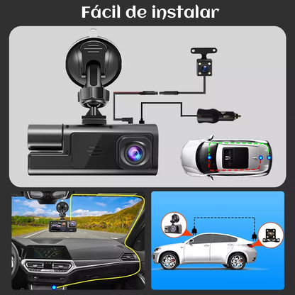 Cámara Para Carro 3 en 1 | Conduce con tranquilidad y seguridad