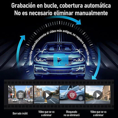 Retrovisor 2 en 1 con Cámara | Protege tu carro y graba todo