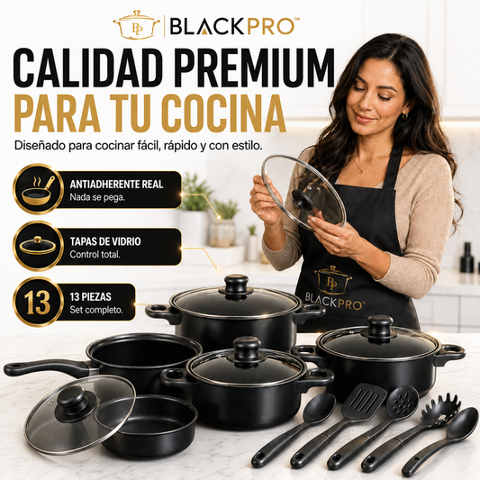 Juego de Ollas x 13 piezas + Utensilios GRATIS | Cocina sin complicaciones