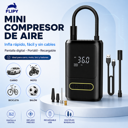 Compresor De Aire | Infla Rápido, Fácil y Sin Cables